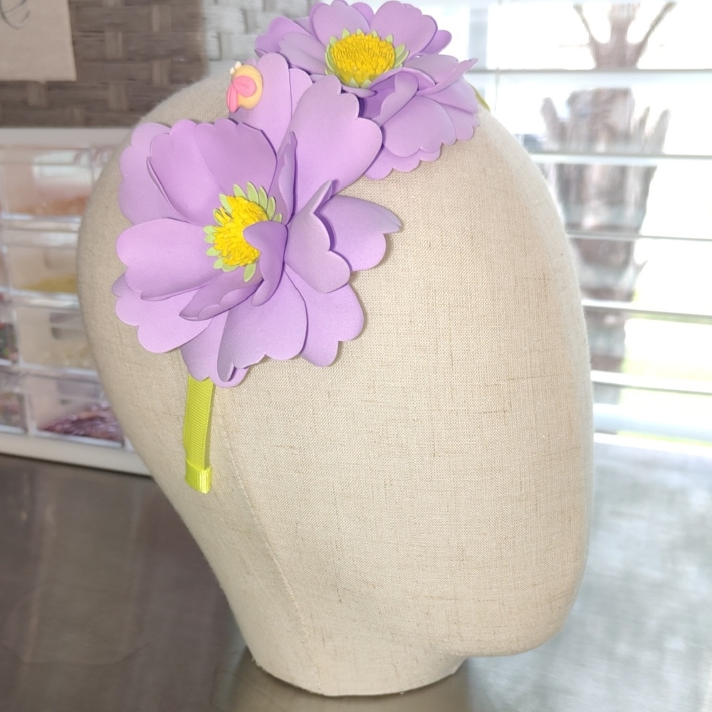 Purple Floral Kids Headband